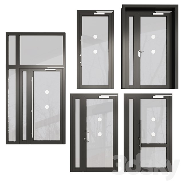 Fireproof stained glass doors 01