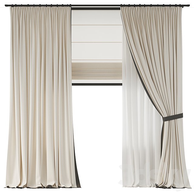 Curtains with piping and grab
