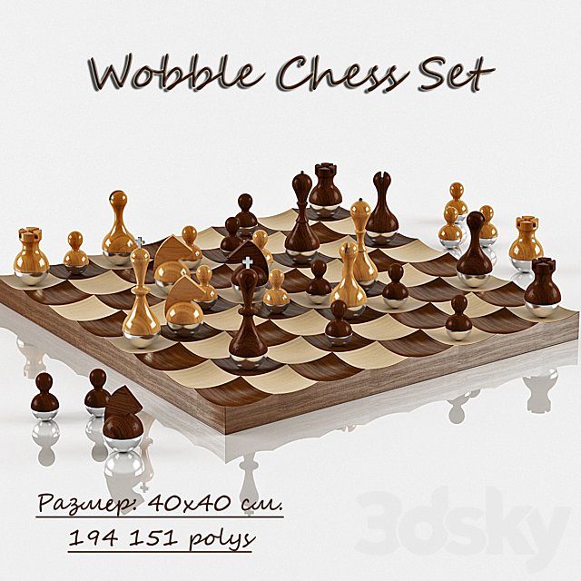 Chess - "dolls" Wobble Chess Set