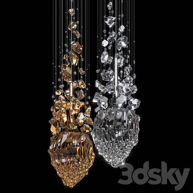 Lighting composition — stone, crystal, Vargov®Design - LC0518