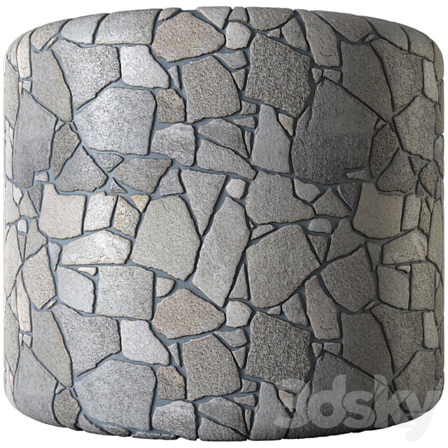 Decorative facing wild rubble stone rock masonry
