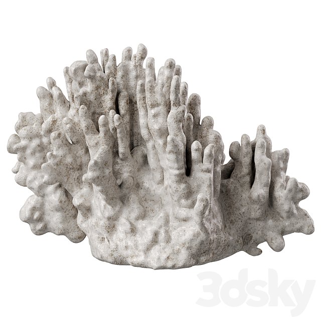 Regina Andrew White Resin Coral Decorative Sculpture