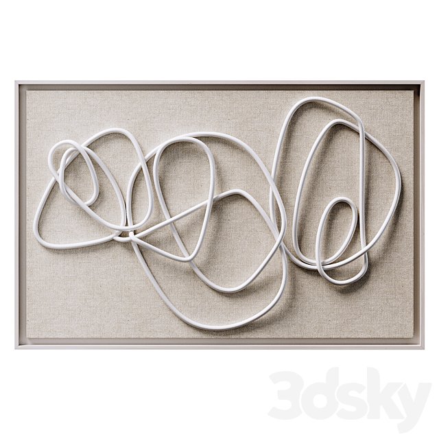 Decorative panel made of bent metal pipe