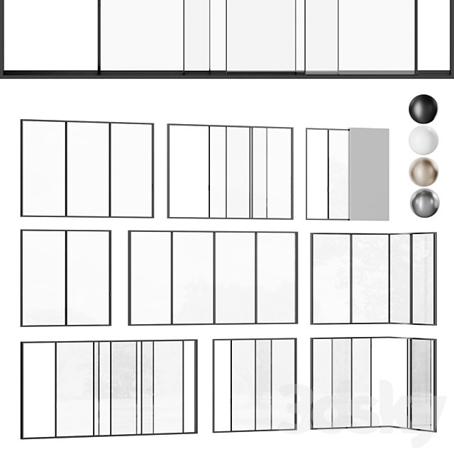 PANORAMAH! ah!UM | Sliding slim panoramic windows | 4 colors | 9 types of windows