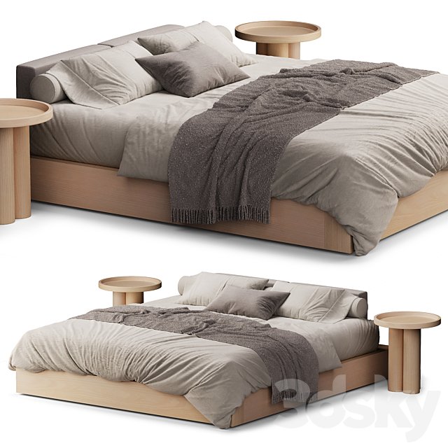Scandinavian Style Bed 01