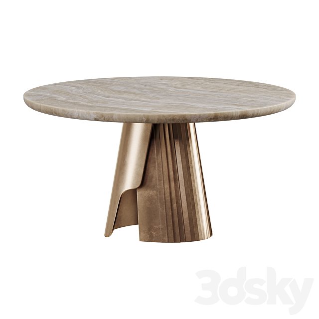 Promontory Dining Table No 1 in Cast Mineral