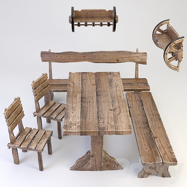 aged wood furniture