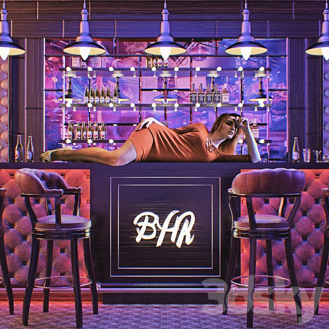 The bar at a nightclub
