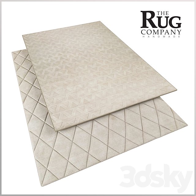 CAPITONE &amp; TRIANGLES WHITE RUGS. RUG COMPANY.