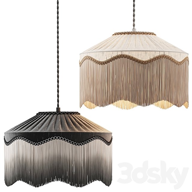 Pendant Light 15 - Spearmint Silk Tiffany Lampshade