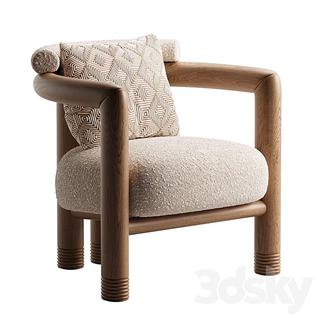 Porto Wood Frame Accent Chair