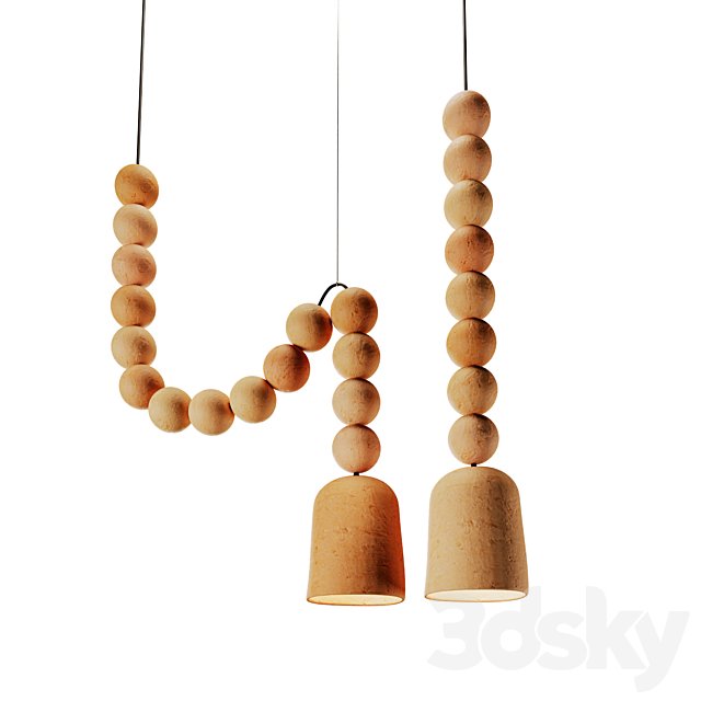 Spheres Clay Lamp