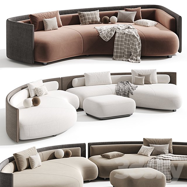 Bezier Cord Outdoor Sofa by Minotti