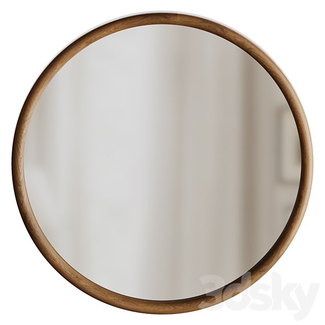 Walter Natural Wood Small Round Mirror