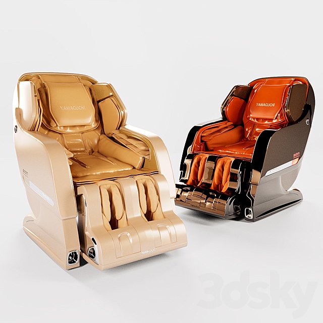 Massage chair Yamaguchi Axiom in Champagne and Chrome colors