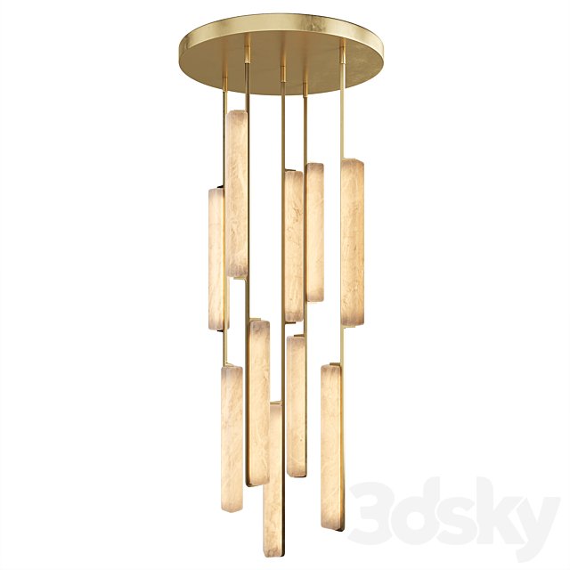 Audubon Alabaster Round Chandelier 24" RH