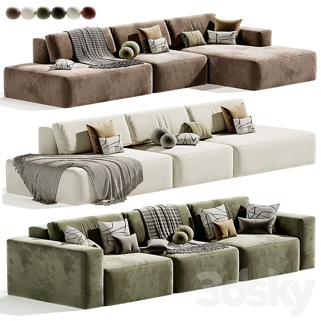 Corner sofa bed Liga 036 Modern Long