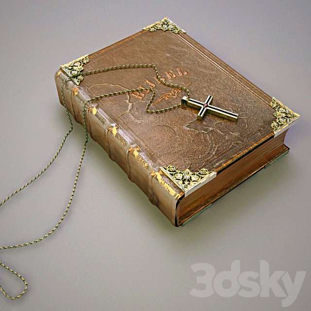 Bible and a cross.