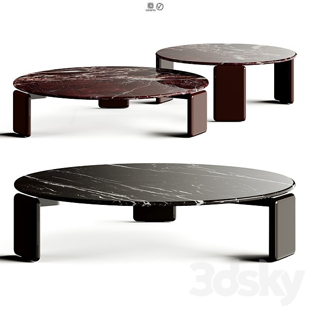 Minotti DRAKE Round Marble Solid Coffee Table
