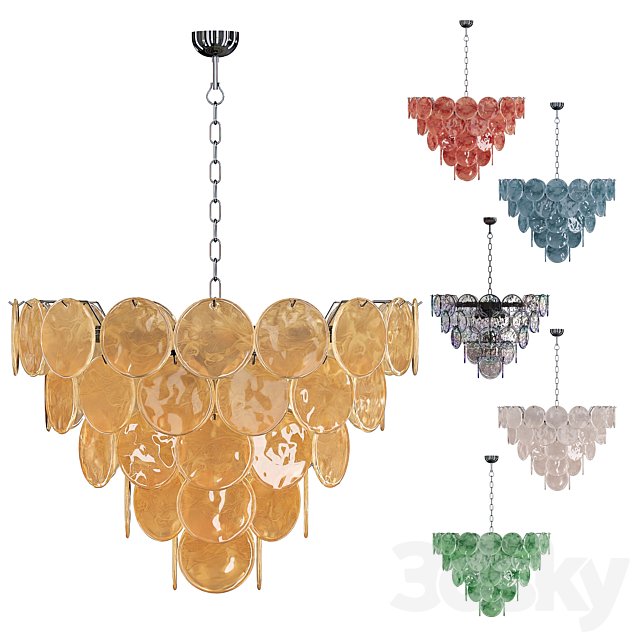 Chandelier Disk 57 murano lamp