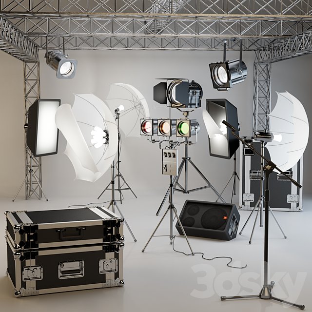 Prof. lighting for photography studios + muses. accessories
