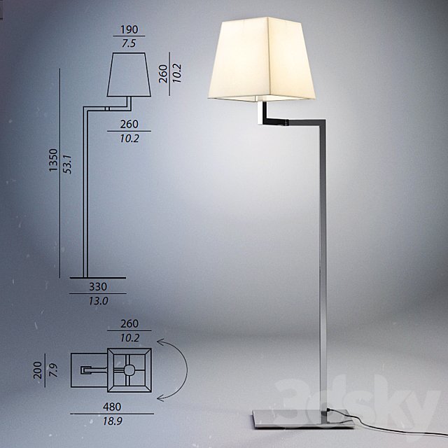 Floor lamp CONTARDI Liseuse FL
