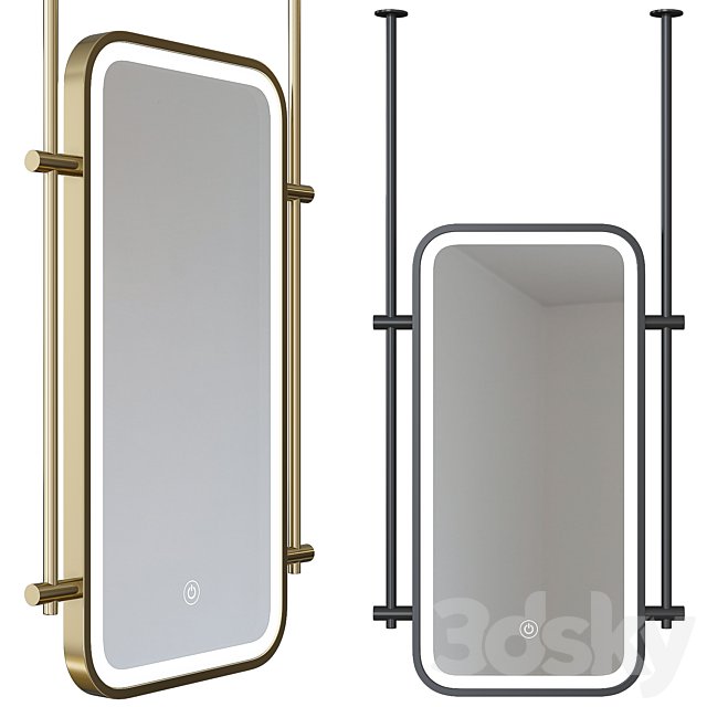 Mirror on a rod with backlight