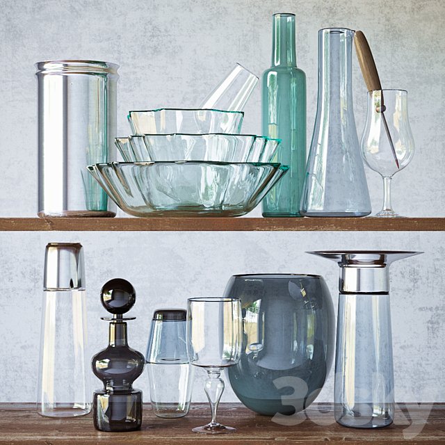 glass decor set
