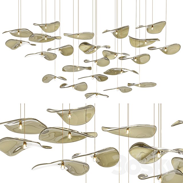 Wave Floating Leaf Pendant