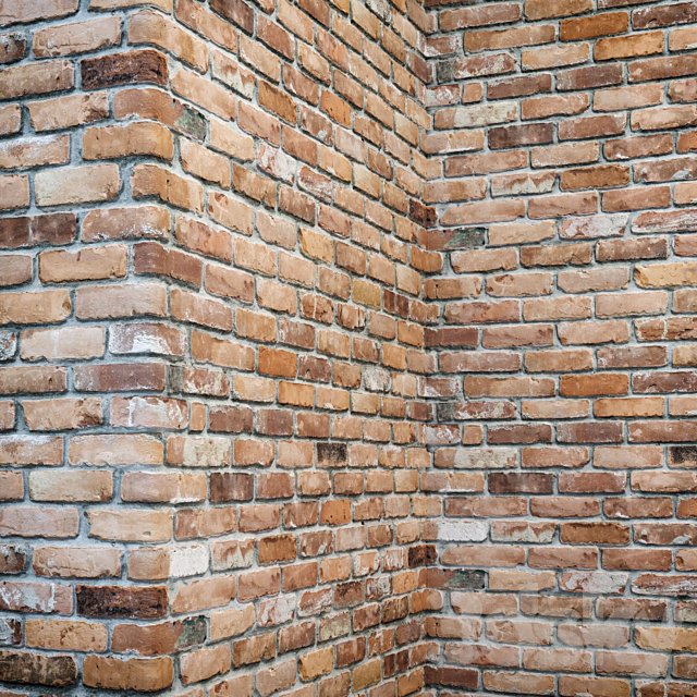 Brick wall with corners
