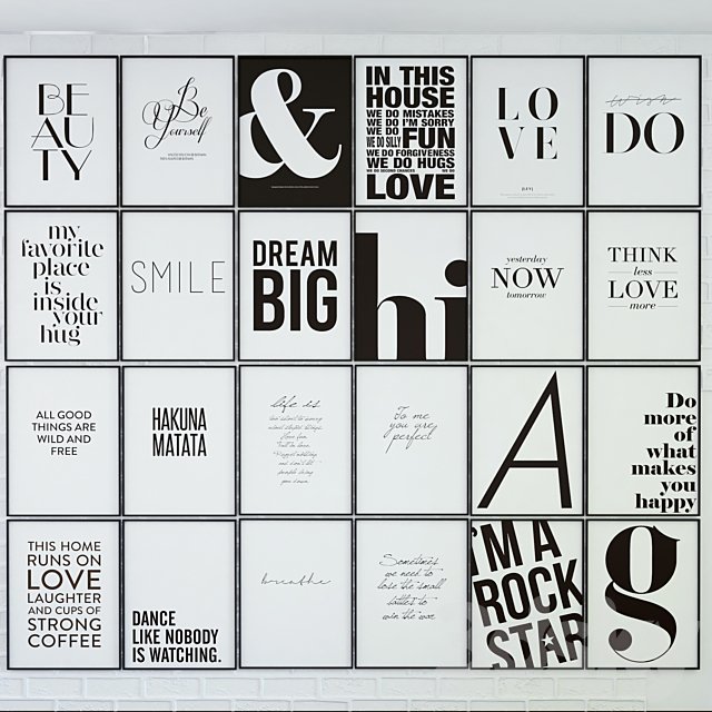 a collection of 24 posters within