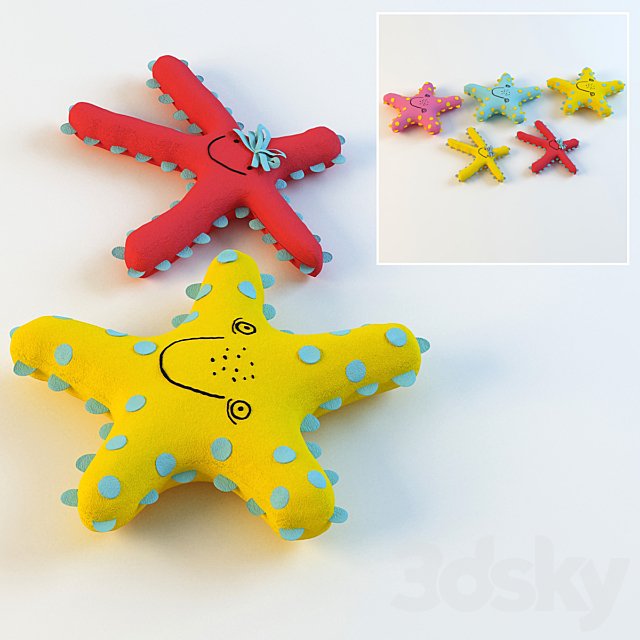 Seastar and Starfish - decoration pillow-toy for kids rooms