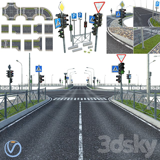 Sections of road