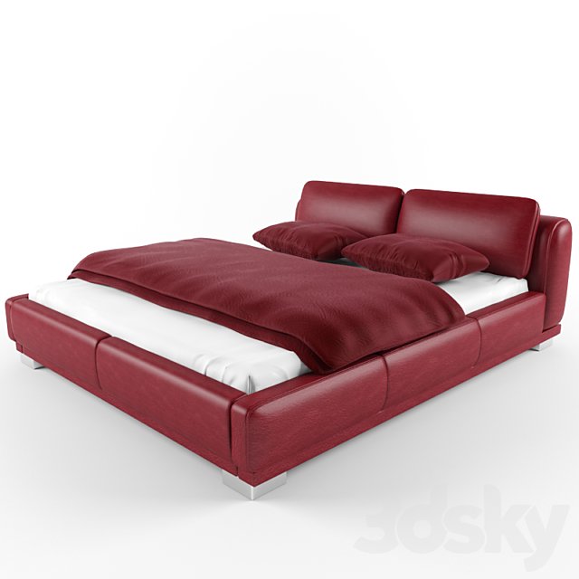 Red Leather Bed