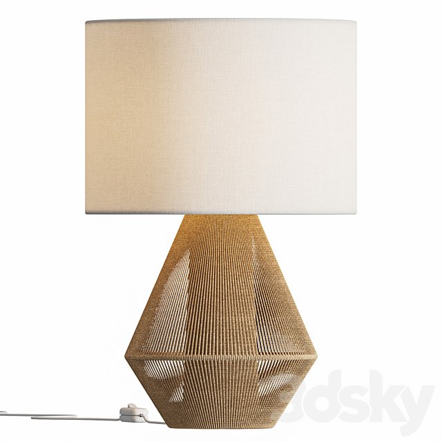 Westwing Collection Cecillia van jute Tafellamp