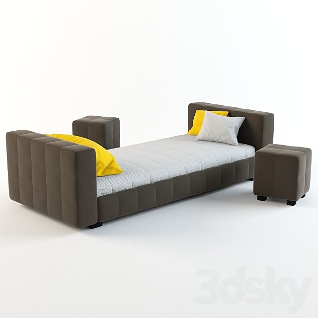 Bed and poof Bonaldo