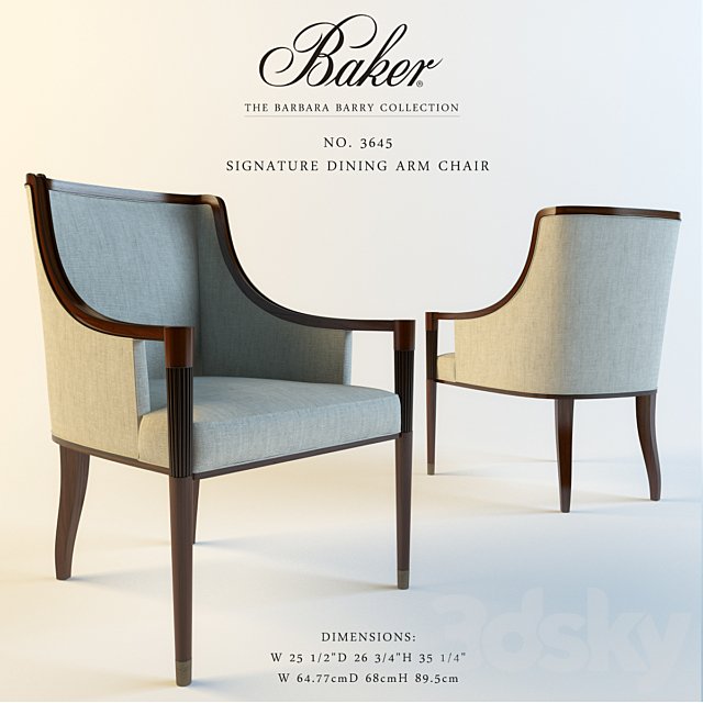 Baker 3645 SIGNATURE DINING ARM CHAIR