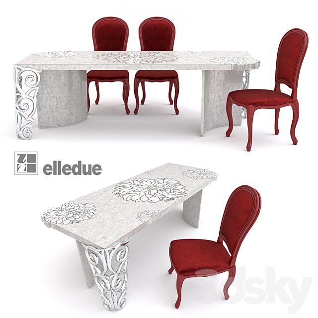 Table and chair Elledue