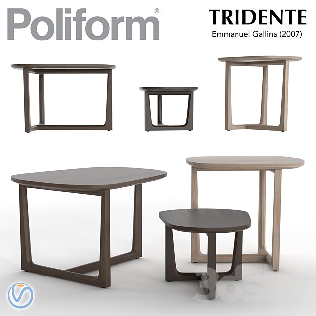 Poliform Tridente Table set