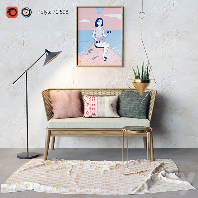 Decorative set for the living room
