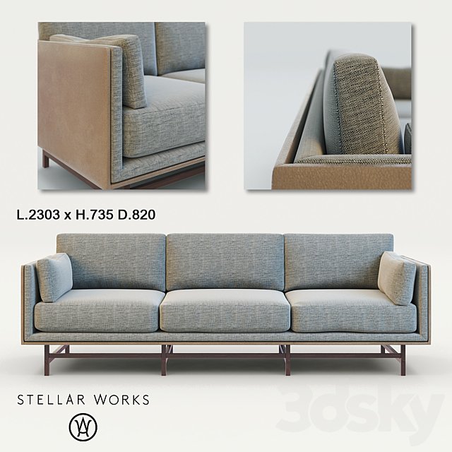 Sofa Stellarworks SW Sofa Three-seater