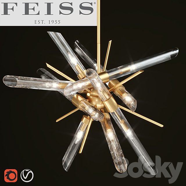 FEISS The Quorra 14-light chandelier