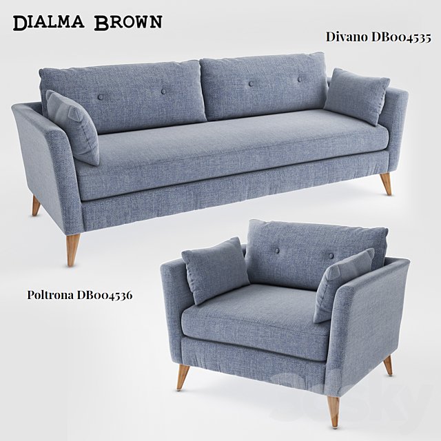 Dialma Brown Divano-db004535 Poltrona-db004536