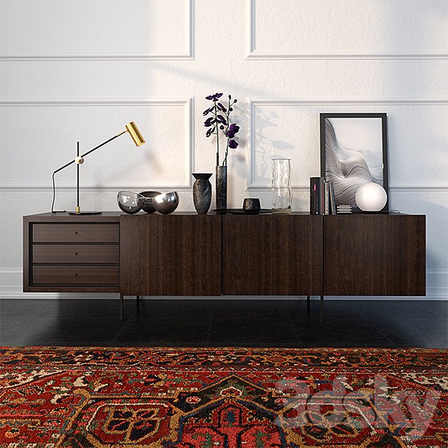 sideboard Tiller by Porro - decor set