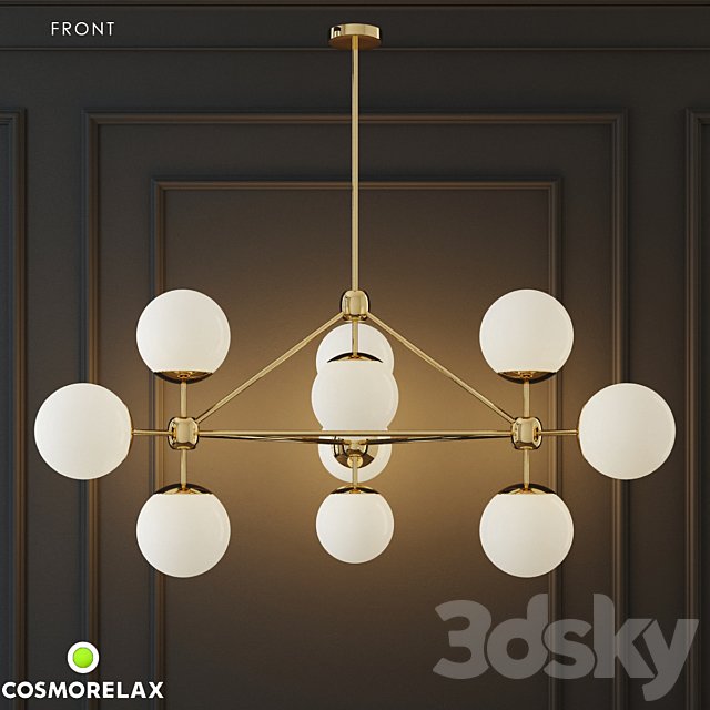 Chandelier modo chandelier white glass designed by jason miller