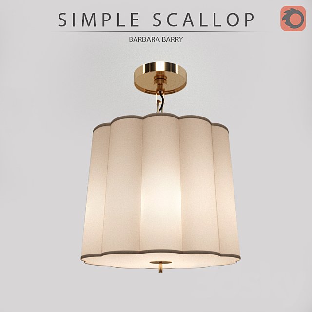 Ceiling lamp SIMPLE SCALLOP (art BBL5015SS-S) by BARBARA BARRY