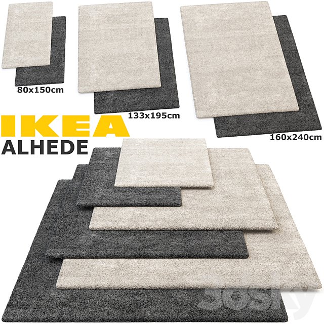 IKEA ALHEDE (ALHEDE) RUG SET