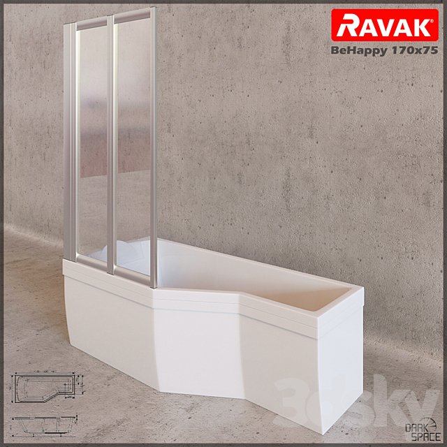 Ravak BeHappy 170x75