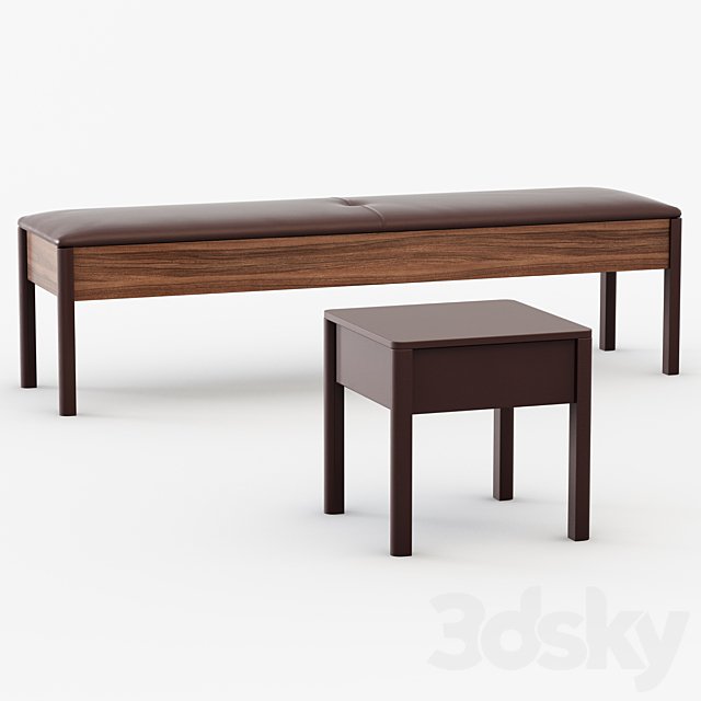 Bato bench and Bedside table