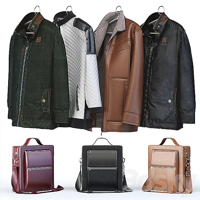 Windbreaker, casual jacket, men's winter jacket + Bag